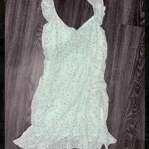 Green floral sun dress